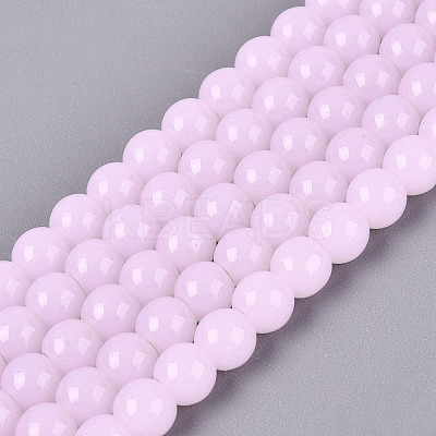 Imitation Jade Glass Beads Strands GLAA-T032-J6mm-04-1