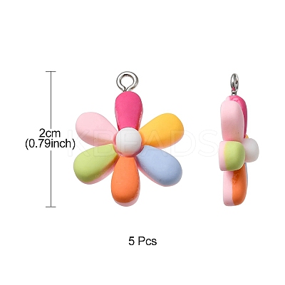 Opaque Resin Pendants HUDU-YW0001-01-1