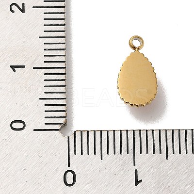 Natural Labradorite Teardrop Charms STAS-B074-04G-03-1