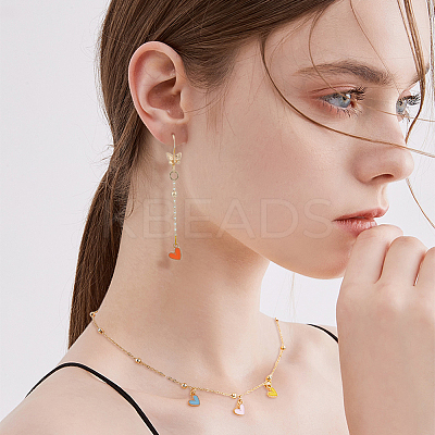 128Pcs 8 Colors Alloy Enamel Charms ENAM-HY0002-97-1