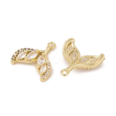 Brass Micro Pave Clear Cubic Zirconia Charms LS-KK-L212-22G-1