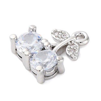 Brass Micro Pave Cubic Zirconia Charms KK-A240-20P-1