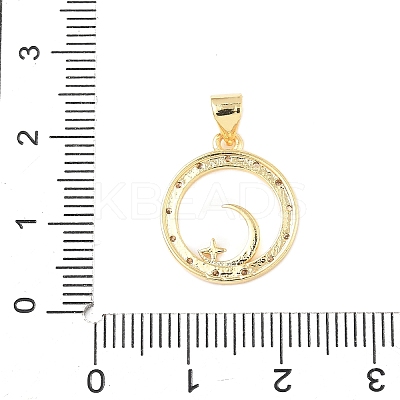 Brass Micro Pave Cubic Zirconia Pendants KK-D357-16A-G-1