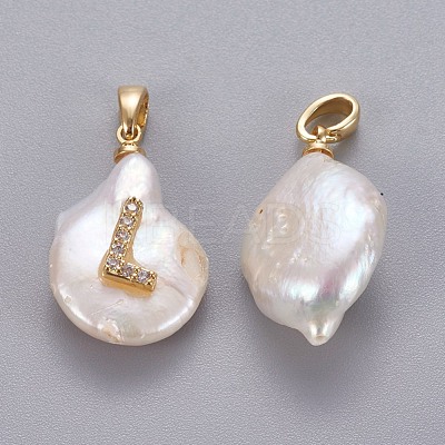 Natural Cultured Freshwater Pearl Pendants KK-L187-A-01L-1