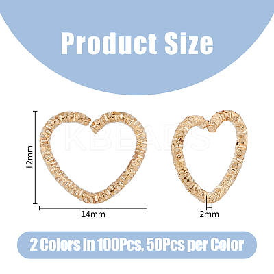 100Pcs 2 Colors Iron Open Jump Rings IFIN-DC0001-05-1