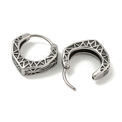 316 Surgical Stainless Steel Hoop Earrings for Women and Men EJEW-D096-20B-AS-1