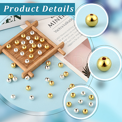 600Pcs 2 Colors CCB Plastic Beads CCB-PA0001-04D-1