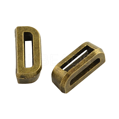 Tibetan Style Alloy Letter Slide Charms X-TIBEB-Q055-04AB-NR-1