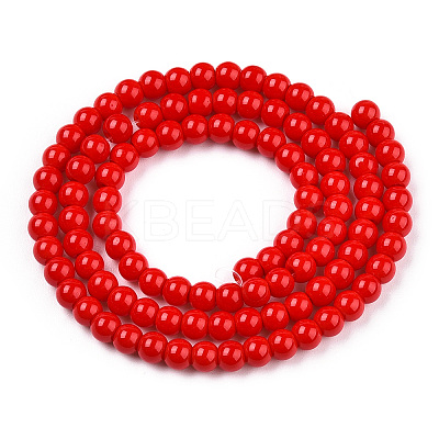 Opaque Solid Color Glass Beads Strands LS-GLAA-T032-P10mm-04-1