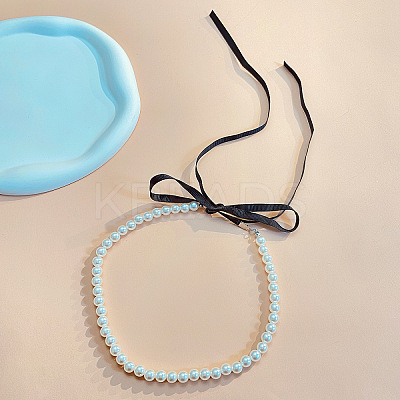 8mm Plastic Pearl Round Beaded Necklaces for Women WH-WG536FD-01-1