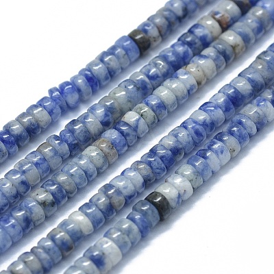 Natural Blue Spot Jasper Beads Strands G-F631-A17-1