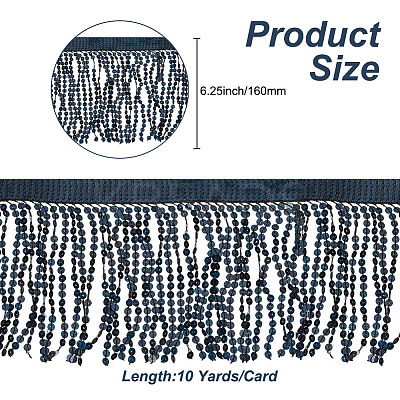 10 Yards Polyester Tassel Lace Ribbon DIY-WH0430-569D-1