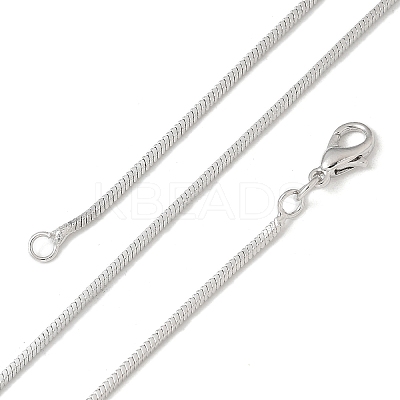 1.5mm Rack Plating Brass Snake Chain Necklaces for Women Men MAK-L044-13P-1