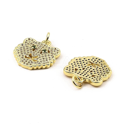 Rack Plating Real 18K Gold Plated Brass Pendants KK-B077-09G-1