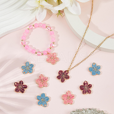 9Pcs 3 Colors 304 Stainless Steel Enamel Pendants STAS-BBC0009-29-1