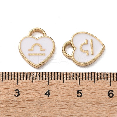 (Defective Closeout Sale: Enamel Yellowing) Golden Alloy Enamel Charms ENAM-XCP0001-47D-1