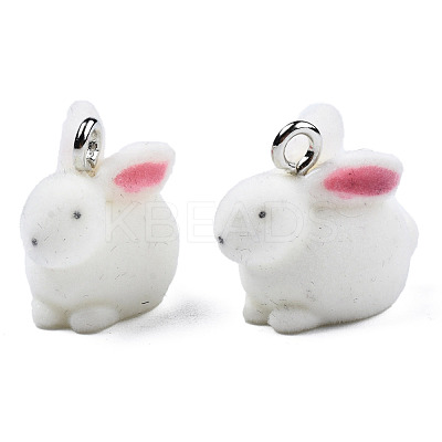 Flocky Resin Pendants RESI-N032-10-1