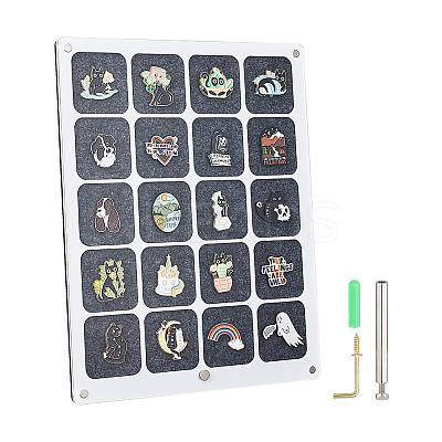 Acrylic with Felt Commemorative Coin Display Tray AJEW-WH0471-110A-1
