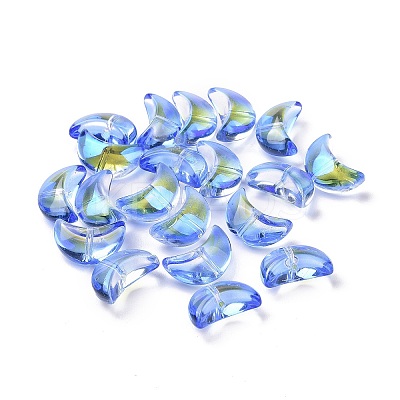 Transparent Electroplate Glass Beads GLAA-F122-01C-1