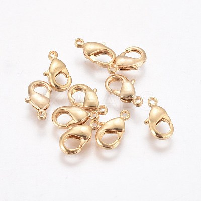 Brass Lobster Claw Clasps KK-WH0030-01G-1