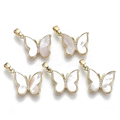 Natural Freshwater Shell Pendants X-KK-R112-015-NF-1