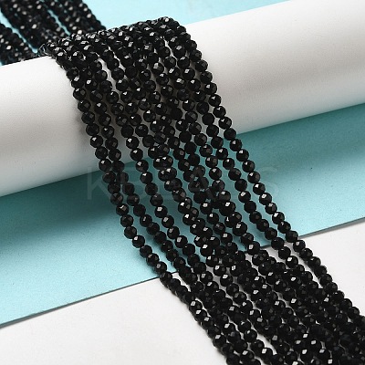 Natural Black Onyx Beads Strands X-G-K020-3mm-30-1