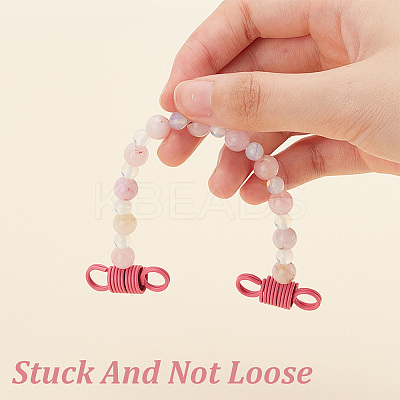 30Pcs 3 Colors Spray Painted Carbon Steel Spring Double-hole Connector Charms FIND-GO0001-34-1