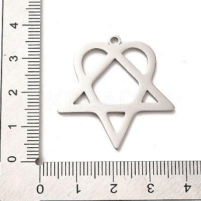Non-Tarnish 304 Stainless Steel Pendants STAS-B054-07P-1