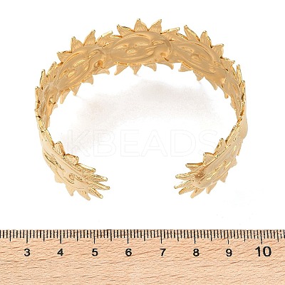 304 Stainless Steel Cuff Bangles for Women BJEW-P364-01A-G-1