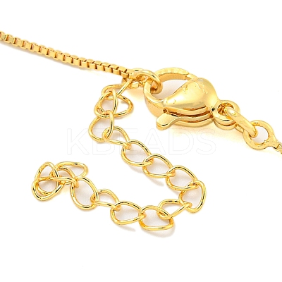 Brass Micro Pave Clear Cubic Zirconia Pendant Necklaces LS-NJEW-M220-01A-G-1