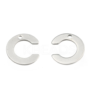 Tarnish Resistant 304 Stainless Steel Letter Charms STAS-O072-C-1