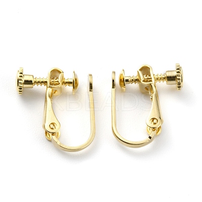 Brass Clip-on Earring Findings KK-Z007-23G-1
