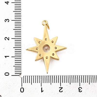 Brass Micro Pave Cubic Zirconia Pendants KK-K302-09G-1
