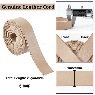 2M Flat Leather Cord LC-WH0007-07C-04-1