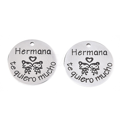 Non-Tarnish 201 Stainless Steel Pendants STAS-T064-38P-14-1