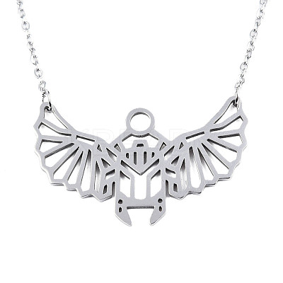 Non-Tarnish 201 Stainless Steel Pendant Necklaces LS-NJEW-T009-JN055-1-40-1