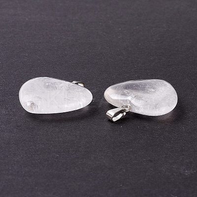Natural Quartz Crystal Pendants X-G-G956-B56-FF-1