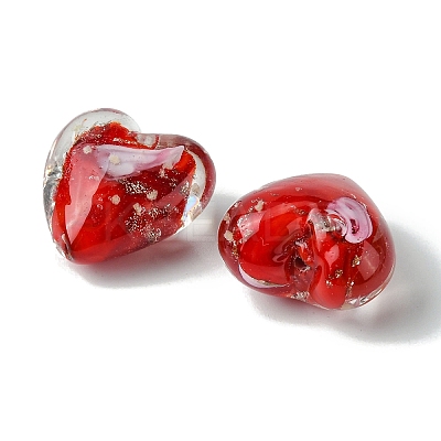 Luminous Handmade Gold Sand Lampwork Beads LS-X-FOIL-B001-04A-1