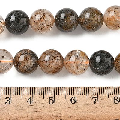 Natural Herkimer Diamond Beads Strands G-Z115-C01-12mm-1