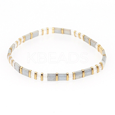 Bohemian Glass Seed Beaded Stretch Bracelets JM4508-26-1