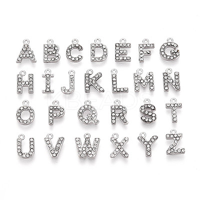 304 Stainless Steel and Rhinestone Pendants STAS-T071-11A-P-1