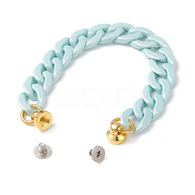 Acrylic Curb Chain for DIY Keychains HJEW-JM00578-1