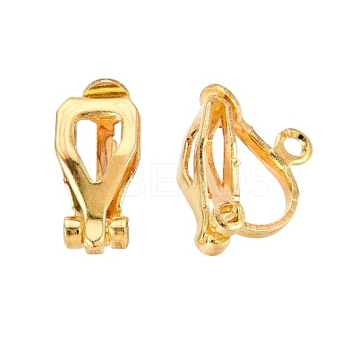 Iron Clip-on Earring Findings X-KK-R071-06G-1