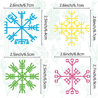 Viking Symbol Stainless Steel Cutting Dies Stencils DIY-WH0238-155-1