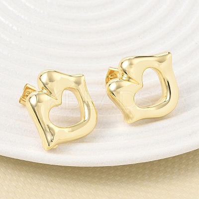 Brass Stud Earrings for Women KK-CBAD851-09G-1