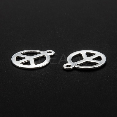 201 Stainless Steel Pendants STAS-O110-05S-1