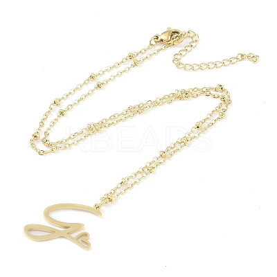 304 Stainless Steel Pendant Necklaces LS-NJEW-H029-02G-G-1