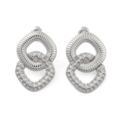 Non-Tarnish 304 Stainless Steel Stud Earrings EJEW-P258-27P-1