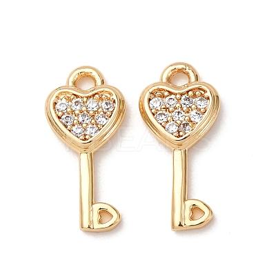 Brass Micro Pave Cubic Zirconia Pendants ZIRC-L105-05A-G-1