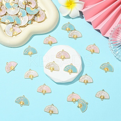 15Pcs 3 Colors Alloy Enamel Links Connectors ENAM-YW0006-19-1